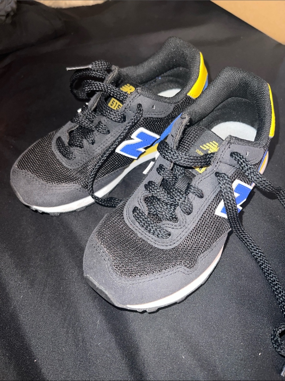 New Balance Kids Black, Blue & Yellow Athletic Sneakers